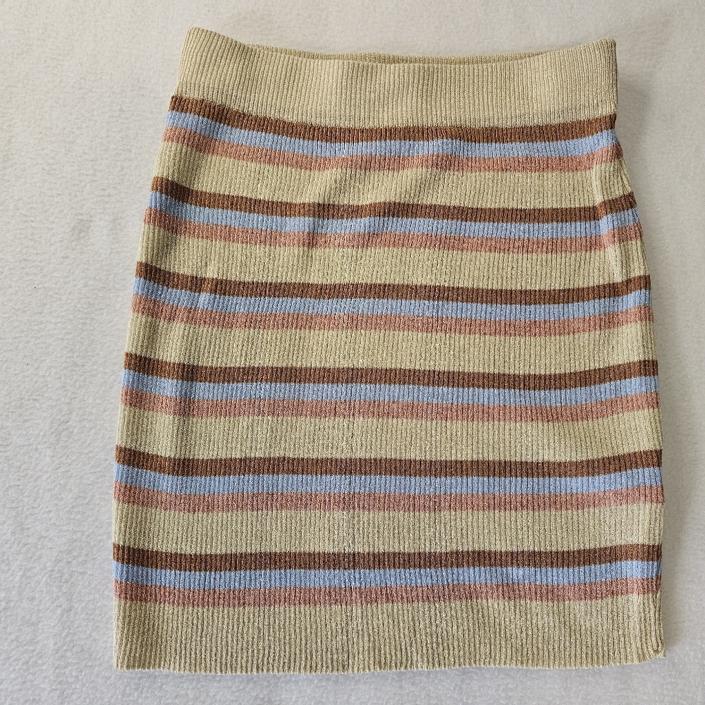 Princess Polly Multicolor Striped Pencil Skirt Size S/M